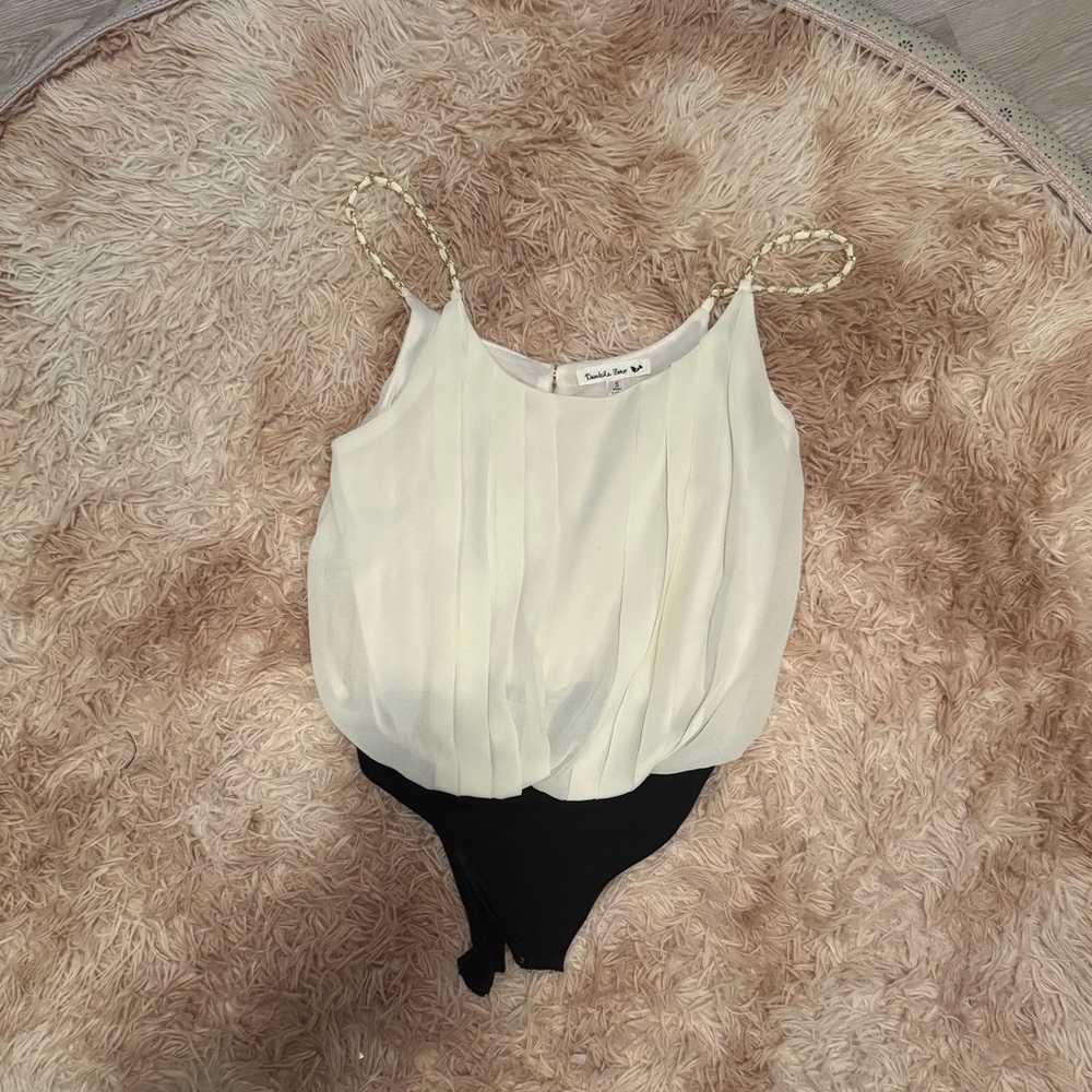 Forever White and Black Bodysuit